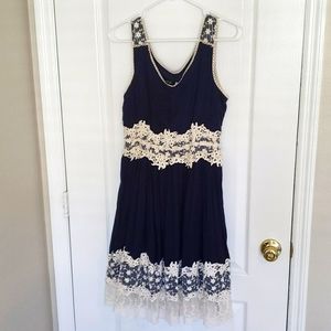 Navy blue midi dress 👗